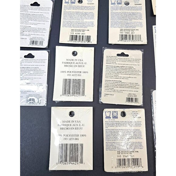 Lot Of 16 Assorted Wrights Iron-On Appliques Patch Up Embroidery Assortment - Picture 14 of 14